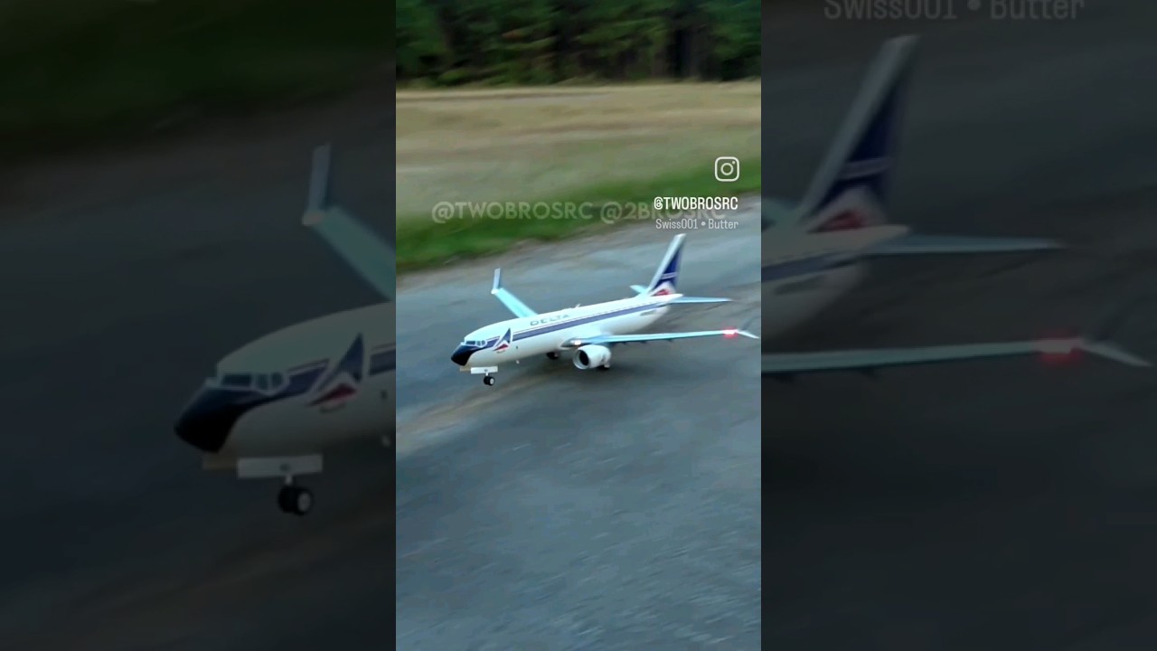 Delta 737 MAX Touch & Go #aviation #rc #rcplane