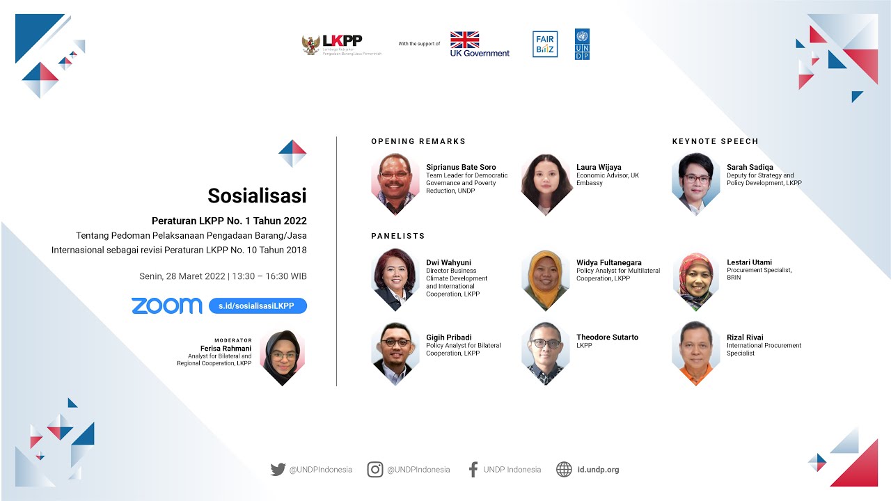 Sosialisasi Peraturan LKPP 1/2022 tentang Pedoman Pelaksanaan Pengadaan Barang/Jasa Internasional