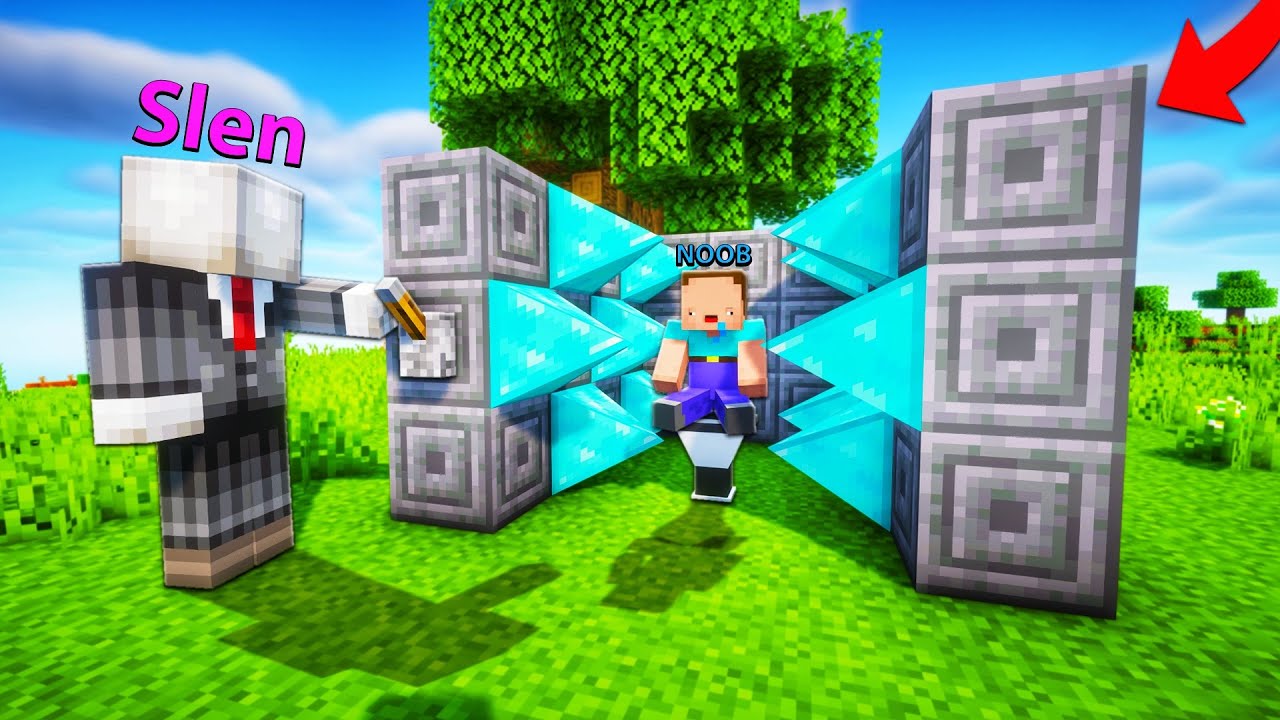 SLENDERMAN TRẢ THÙ NOOB BẰNG BẪY GAI KIM CƯƠNG DƯỚI BỒN CẦU TRONG MINECRAFT