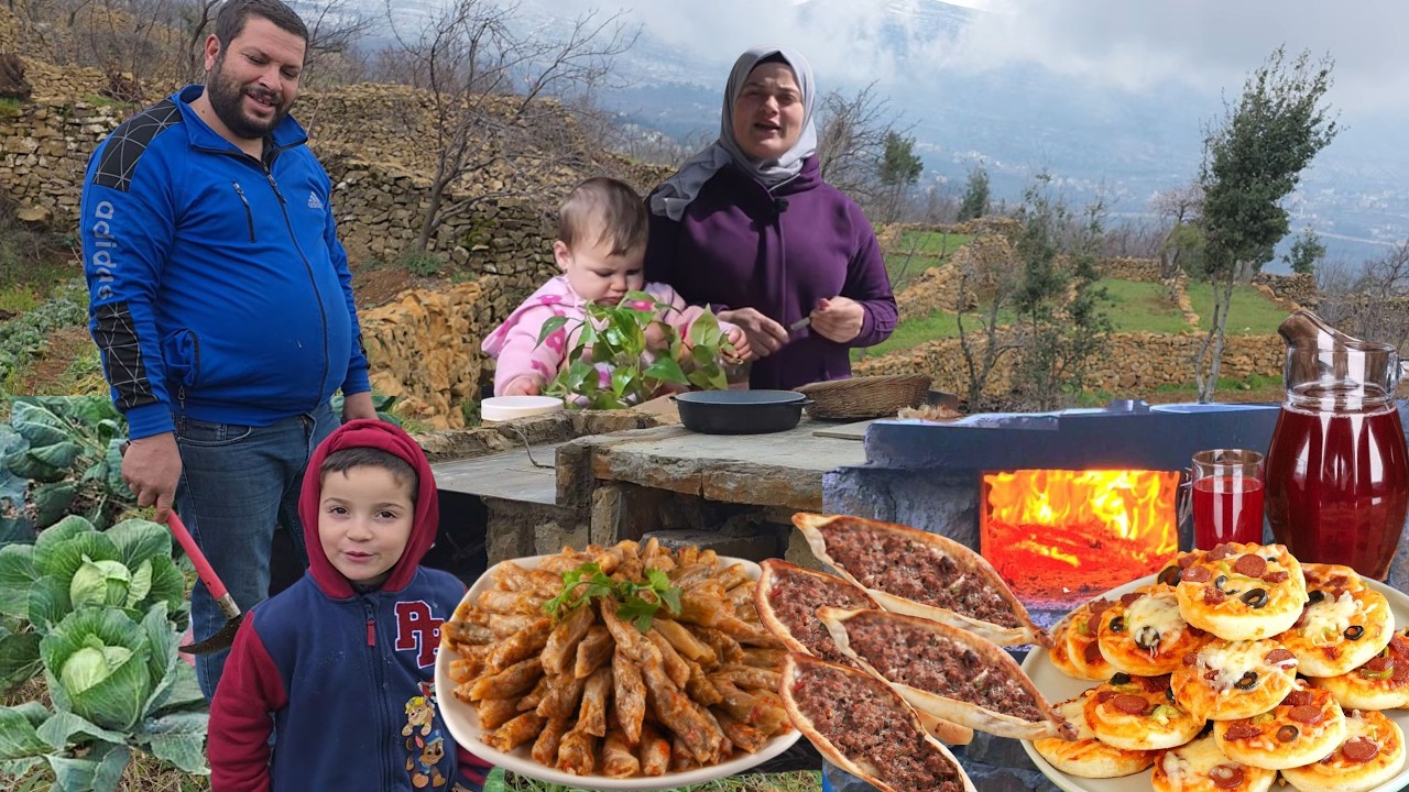 فطور رمضان من مطبخي: محشي ملفوف وبيتزا 🍕✨ وجربنا سيران الصايمين 🌙😄🇱🇧