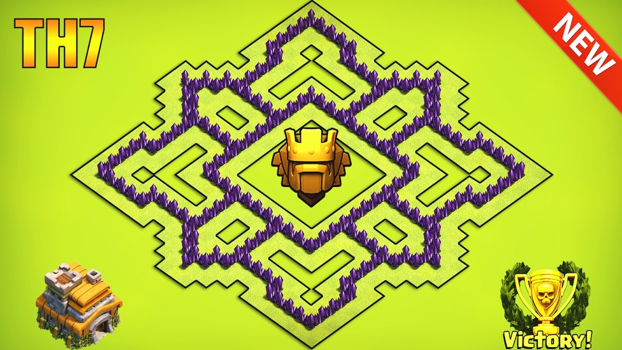 Diseño de Ayuntamiento 7 (Subida de Copas) Clash of Clans 2023