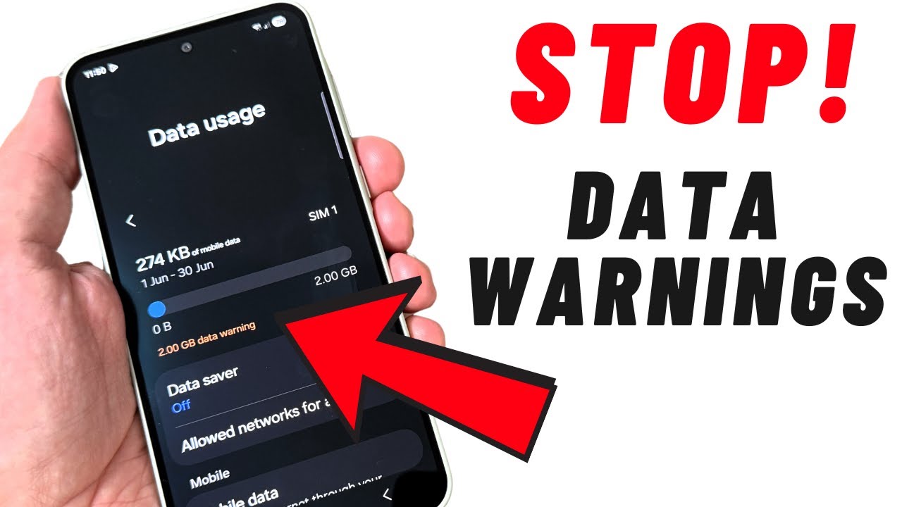 How to Stop DATA WARNING Notifications on Samsung Galaxy A56, A36 & A26