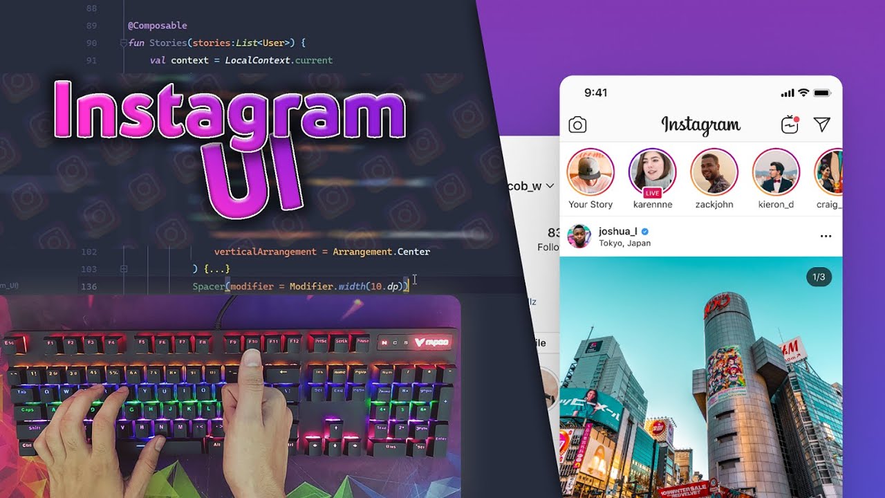 Asmr Programming - Instagram UI Coding With Jetpack Compose/Kotlin