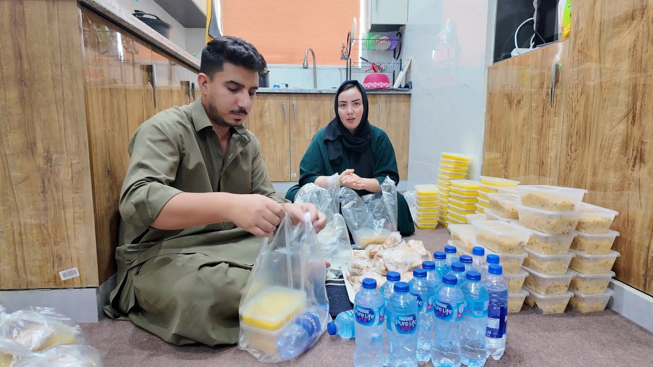 نذر های رخسار جان با خواهر هایش در روز دهم محرم