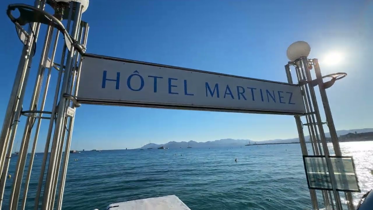 #France 🇫🇷 #CotedAzur #Cannes Cannes beach | private beach clubs | beach club piers under sunset 🌅.