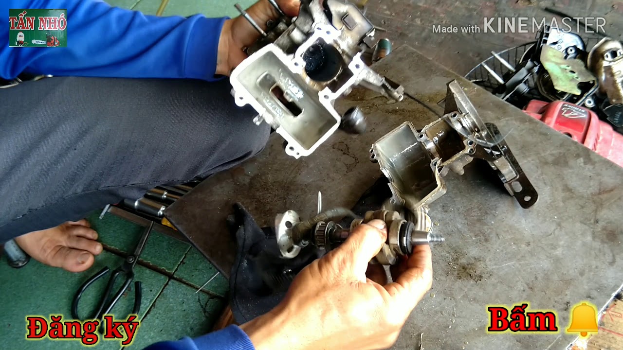 Thay bạc đạn cốt dên ( trục khuỷu ) máy xịt Honda, và cách xoáy xupap máy GX25 - 35