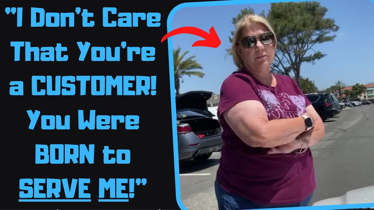 r/IDontWorkHereLady - Impatient Karen Forces Customer to OBEY Her! Learns a PAINFUL Lesson!