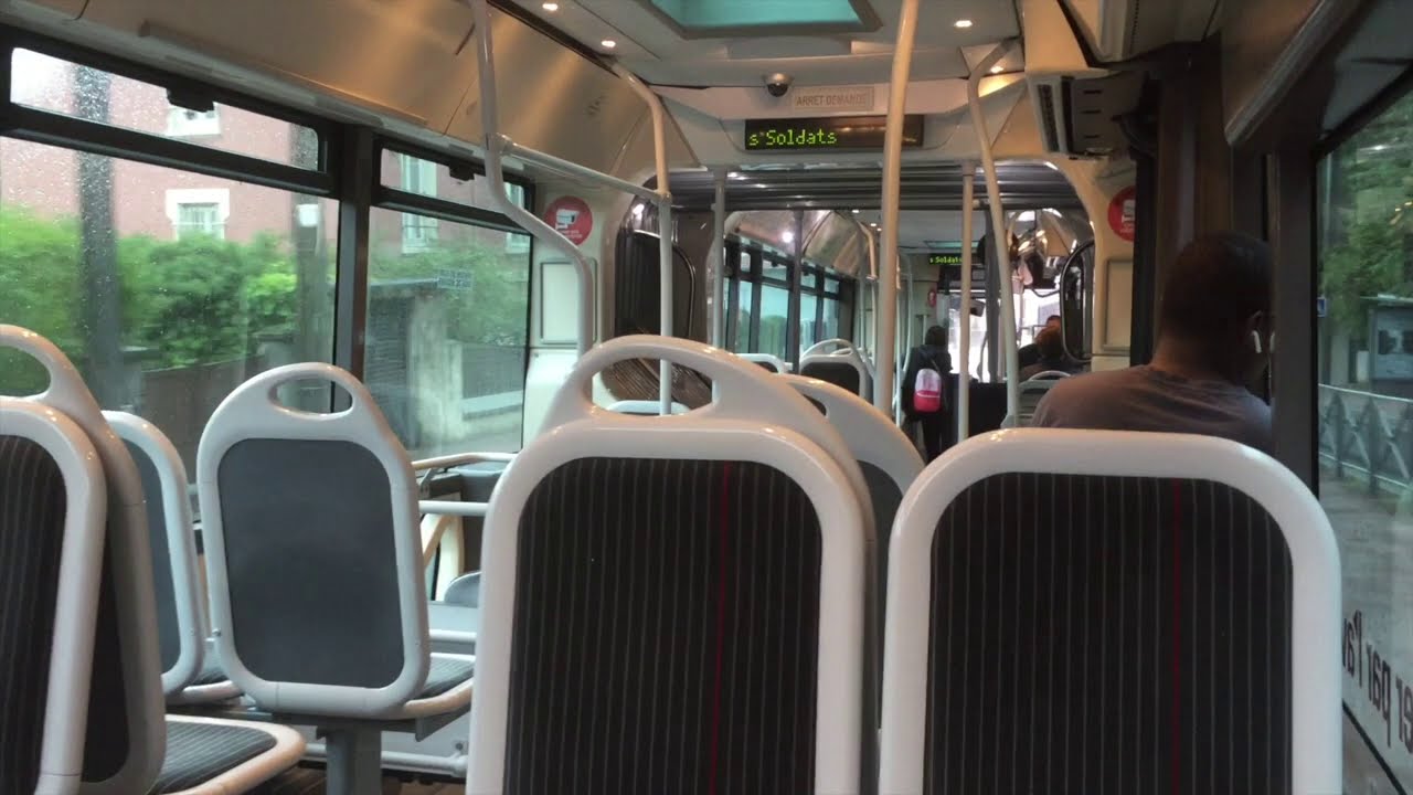 Journey Onboard a Bus TCL (Lyon) Irisbus Citelis 18 (EEV / 22xx series)