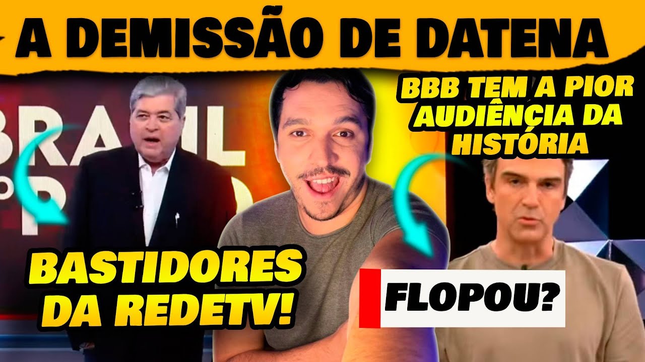 🚨Bastidores da demissão de Datena da RedeTV + BBB26 registra a pior audiência da história