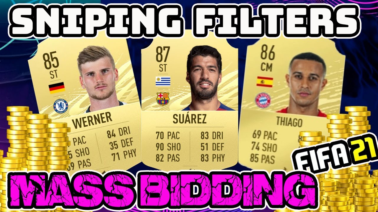 FIFA 21 /  OMG MAKE 100K IN 20 MINS  / MASS BIDDING/SNIPING FILTERS /  INSANE PROFIT