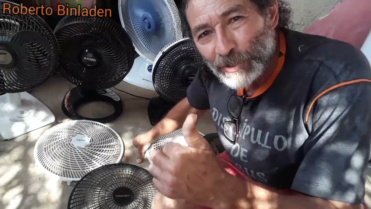 Ventilador Mondial arrumando a grade. + Arno clik, Mallory, Faet, tudo 30 CM e no mesmo vídeo.