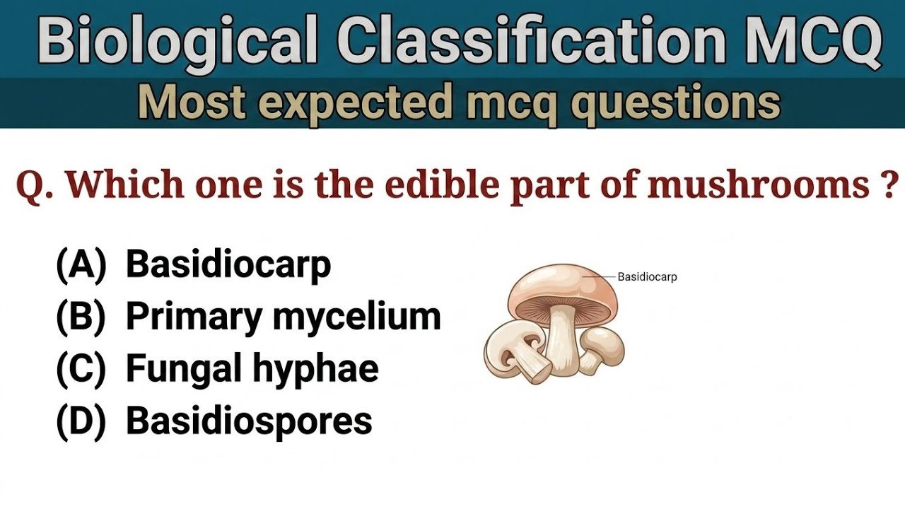 Biological Classification Class 11 MCQ | NEET MCQ | for All Competitive Exams 2026