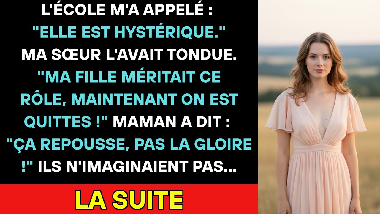 Ma Sœur A Tondu Les Cheveux De Ma Fille À L'école Car Elle A Décroché Le Rôle Principal...