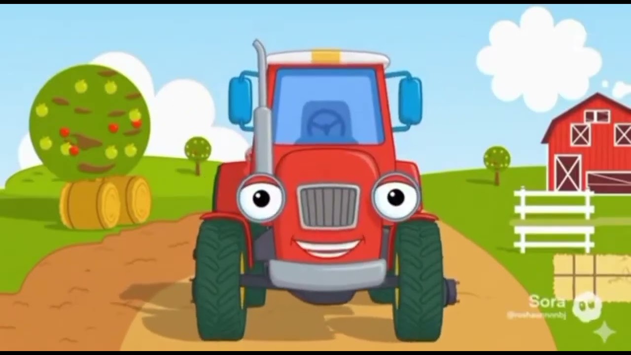 🚜 Der fröhliche Traktor im Dorf | Moo Moo Kühe & Baa Baa Schafe | Kinderlied