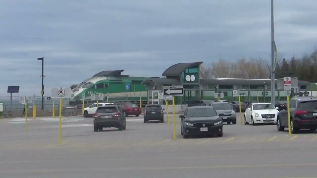 GO Transit train at Rouge Hill station.