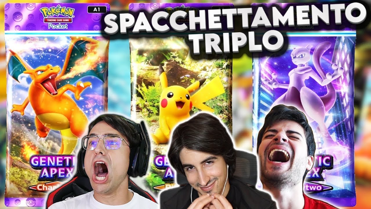 CARTA RARISSIMA nel PRIMO PACK OPENING TRIPLO!?! con TUBERANZA e GIOSEPH su POKEMON POCKET ITA