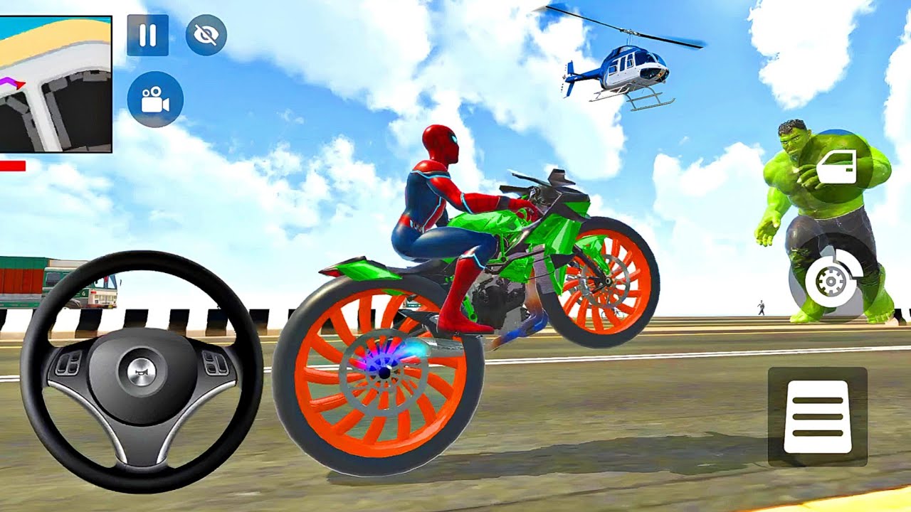 🦚 Indian Thift Auto🔥 Monster Spiderman Buy Super Bike Stunt Car Game 🚗 Lot's of Police Car 🚓Hulk Run