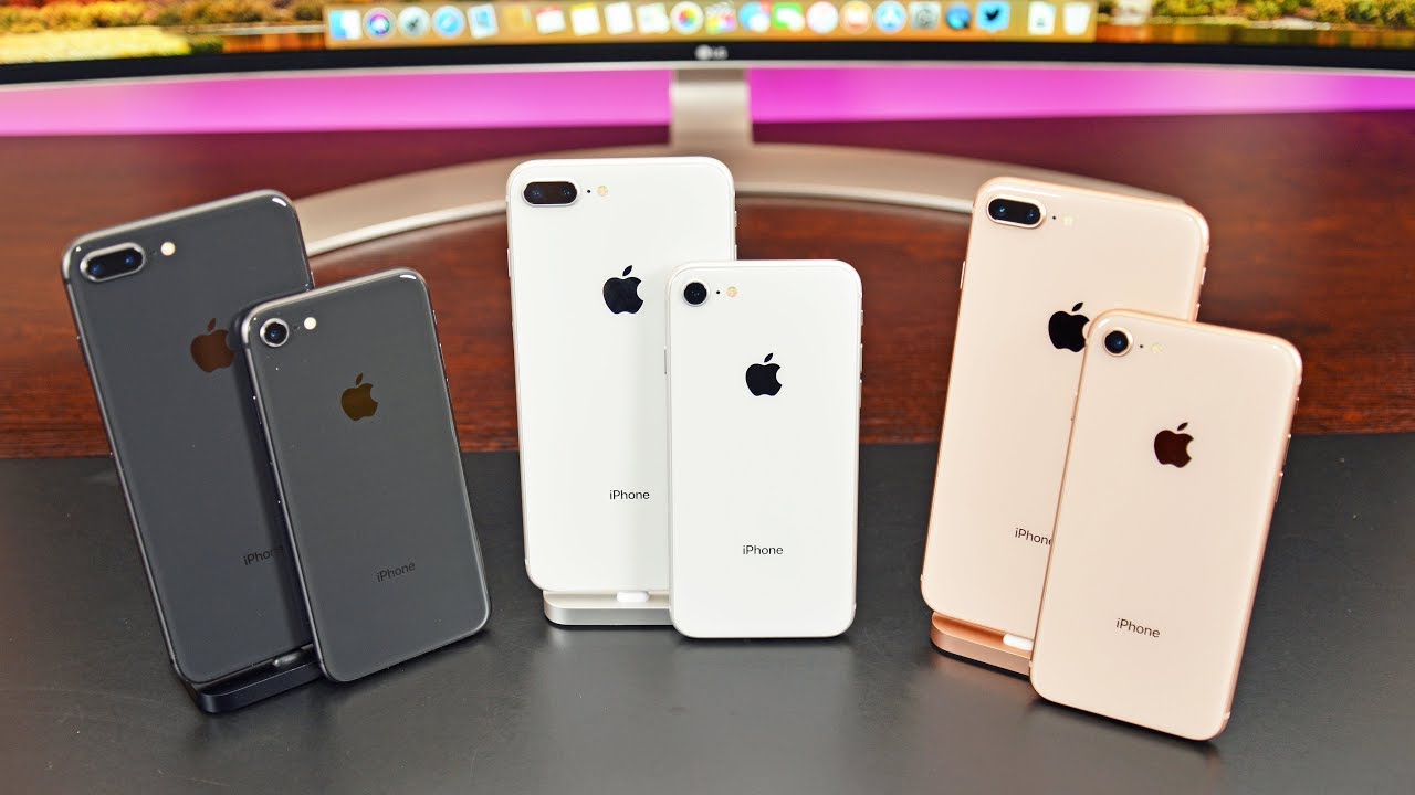 Apple iPhone 8 против 8 Plus: распаковка и обзор (все цвета)