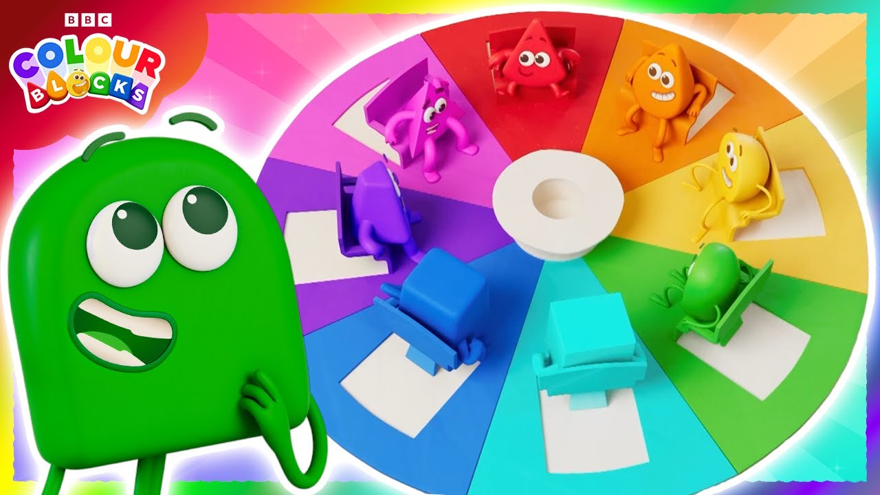 Primera vez aprendiendo la rueda de colores 🌈 | Niños aprenden colores | Colourblocks