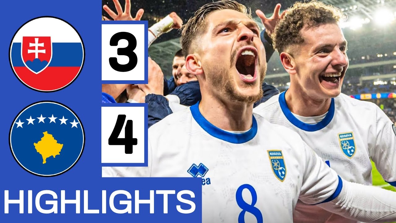 Slovakia vs Kosovo (3-4) Extended Highlights | Uefa World Cup Qualiffier 