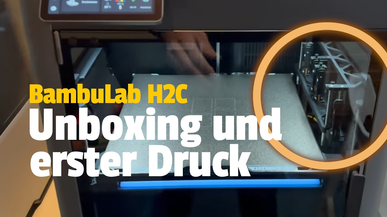 BambuLab H2C enth&uuml;llt: Unboxing und erste Druckergebnisse