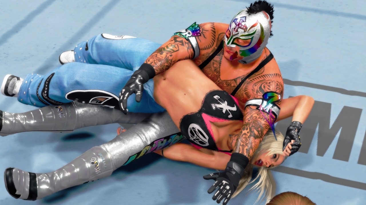 WWE 2k25: Liv Morgan vs Rey Mysterio #intergender #wrestling #stinkface