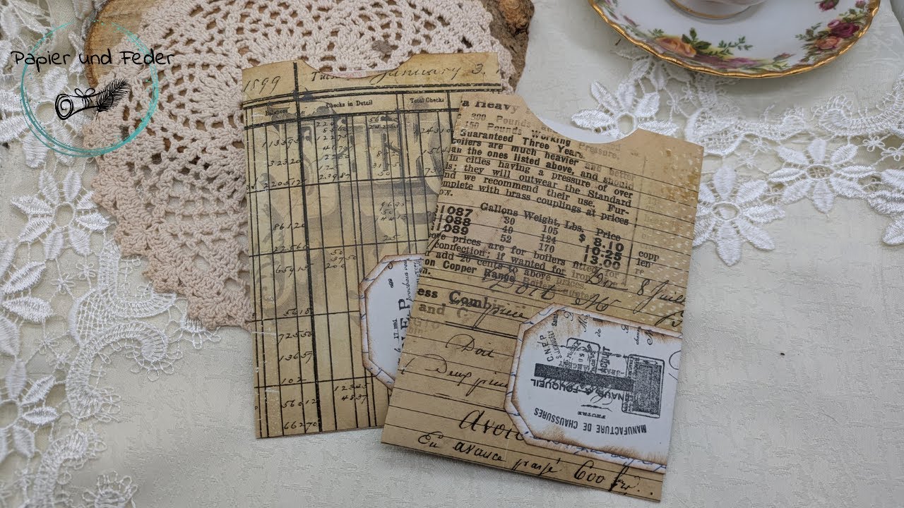 einfache Pockets mit viel Platz; dekoriert mit selbstgemachten Labeln // #junkjournal