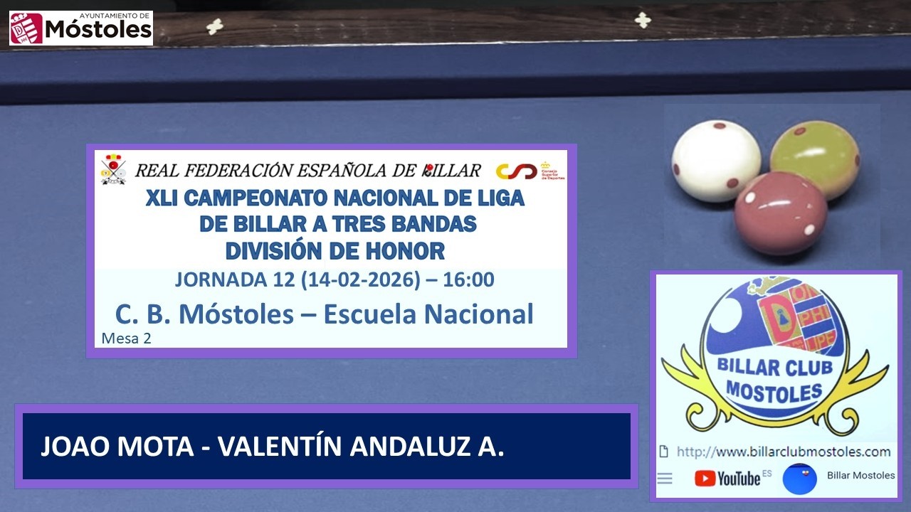 JOAO MOTA - VALENTÍN ANDALUZ A., LIGA ESPAÑA DIV. HONOR 25-26 J12, 14/02/2026 16:00 M2