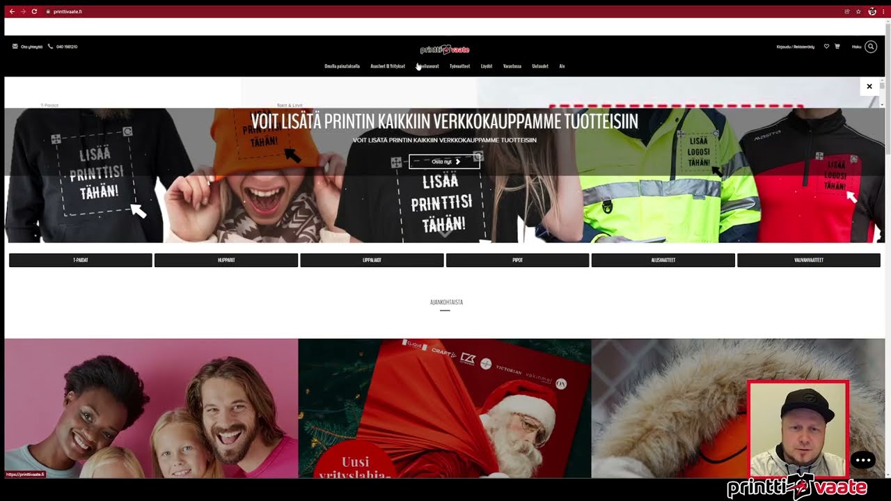Printtivaate uusi verkkokauppa ja suunnitteluohjelma esittely 2022