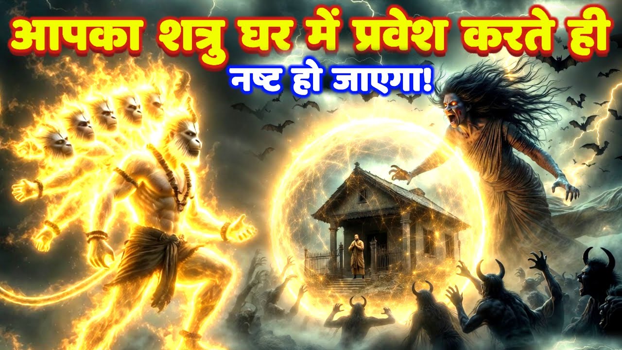 घर की सुरक्षा के लिए महाशक्तिशाली 11 मुखी हनुमान मंत्र: शत्रु मारण भूत-प्रेत नाशक! Hanuman Mantra