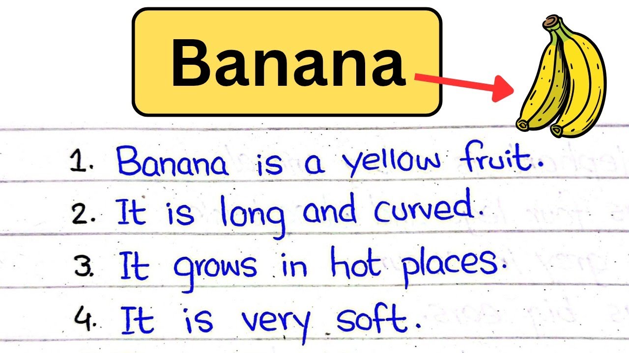 10 lines on Banana in English/ Banana par 10 line / Banana ke bare mein 10 lines