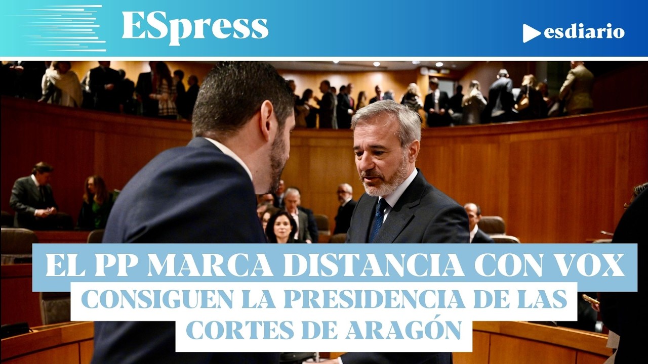 El PP consigue la Presidencia de las Cortes de Aragón y marca distancias con Vox que vota en blanco