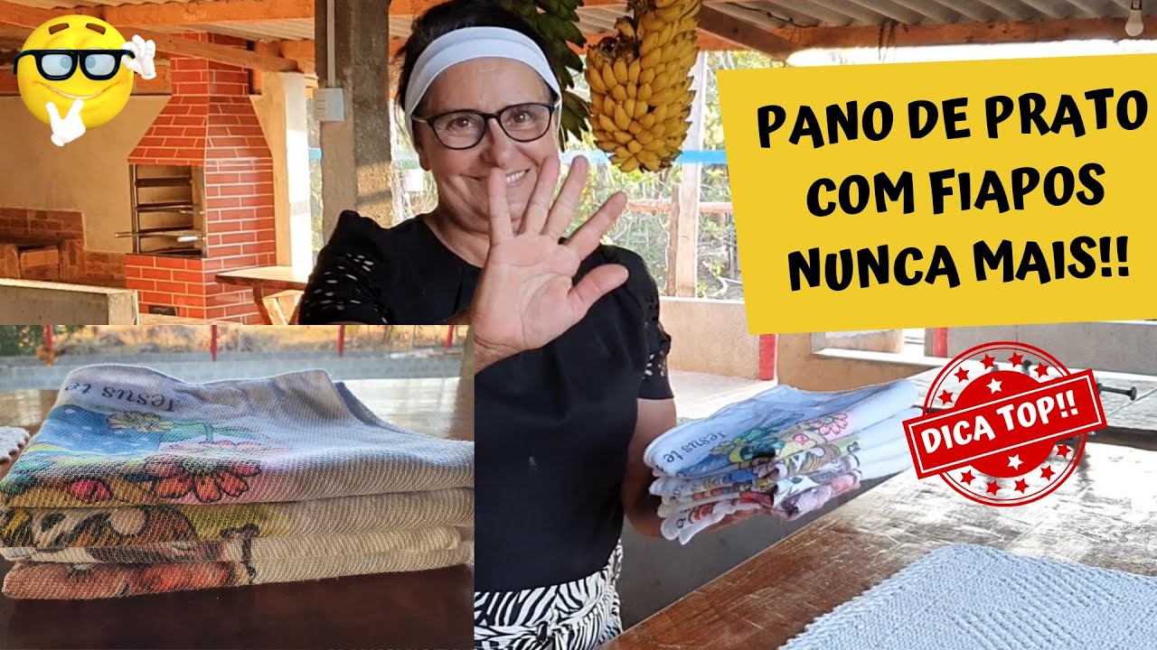 SIMPLES e EFICIENTE!! PANO DE PRATO com FIAPOS/pelinhos N&Atilde;O!! Dica da minha m&atilde;e 😍