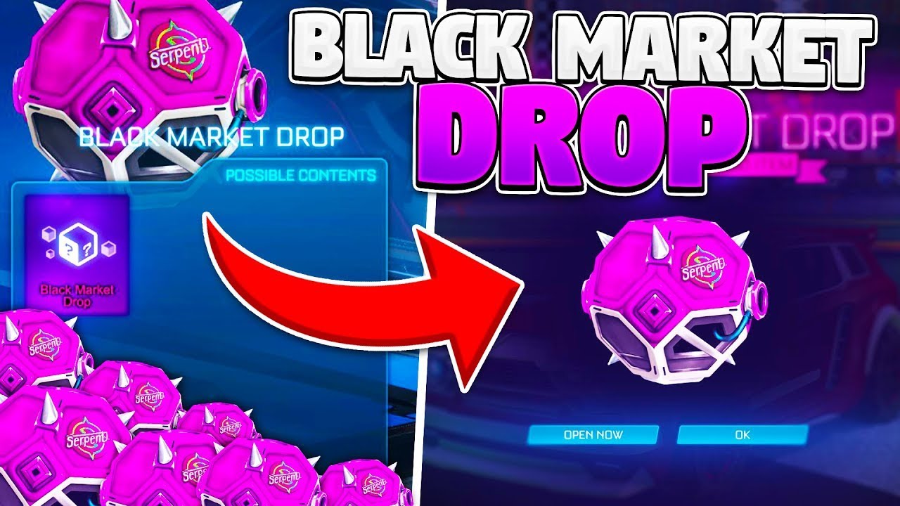 OPENING *5* BLACK MARKET DROPS IN ROCKET LEAGUE!