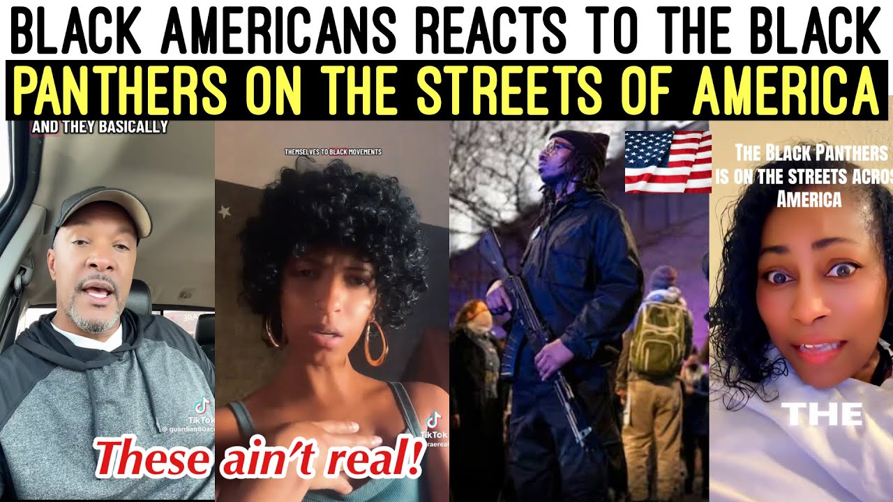BLCK AMERICANS REACTS😳TO THE BLACK PANTHERS ON THE STREETS ACROSS AMERICA