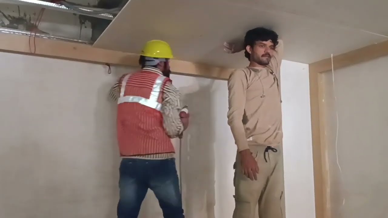Gypsum board carpenter | Trade Test for Romania #gypsum #carpenter #construction #shorts #viral