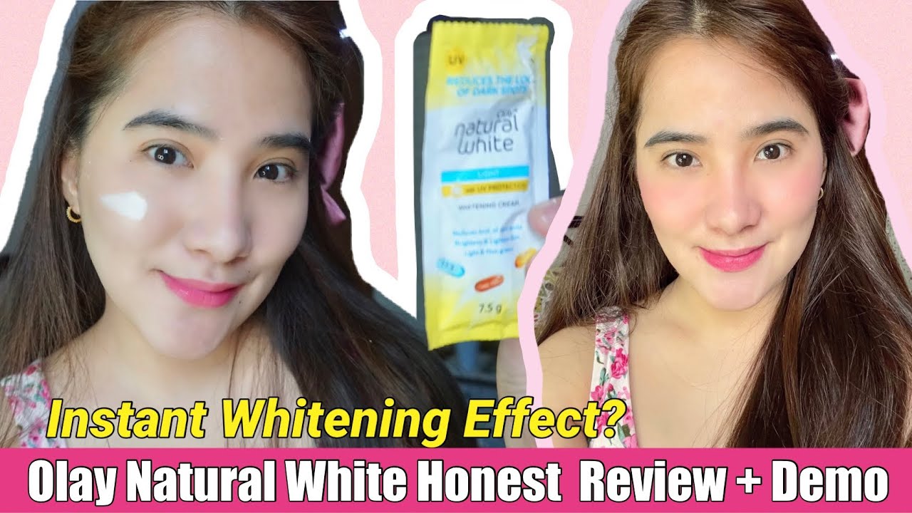 NO MAKE-UP NEEDED!😱 OLAY NATURAL WHITE WHITENING CREAM REVIEW + DEMO