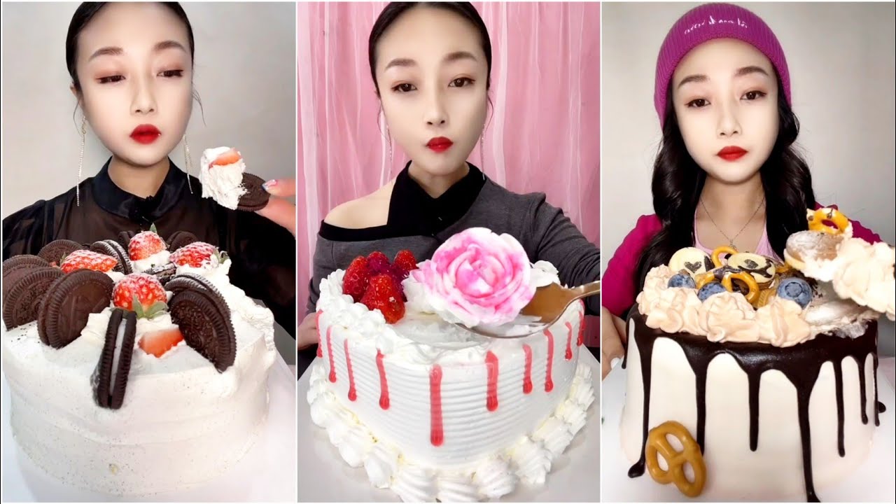 ASMR - #2 || *Mxcz2580* WHOLE CREAMY CAKE EATING