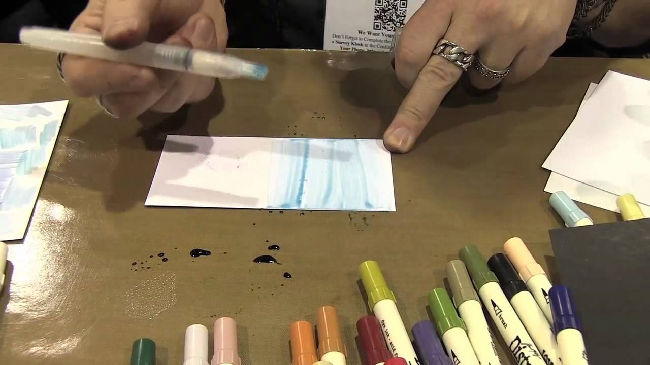 Scrap Time - CHA Summer 2012 - Waterbrush with Stains