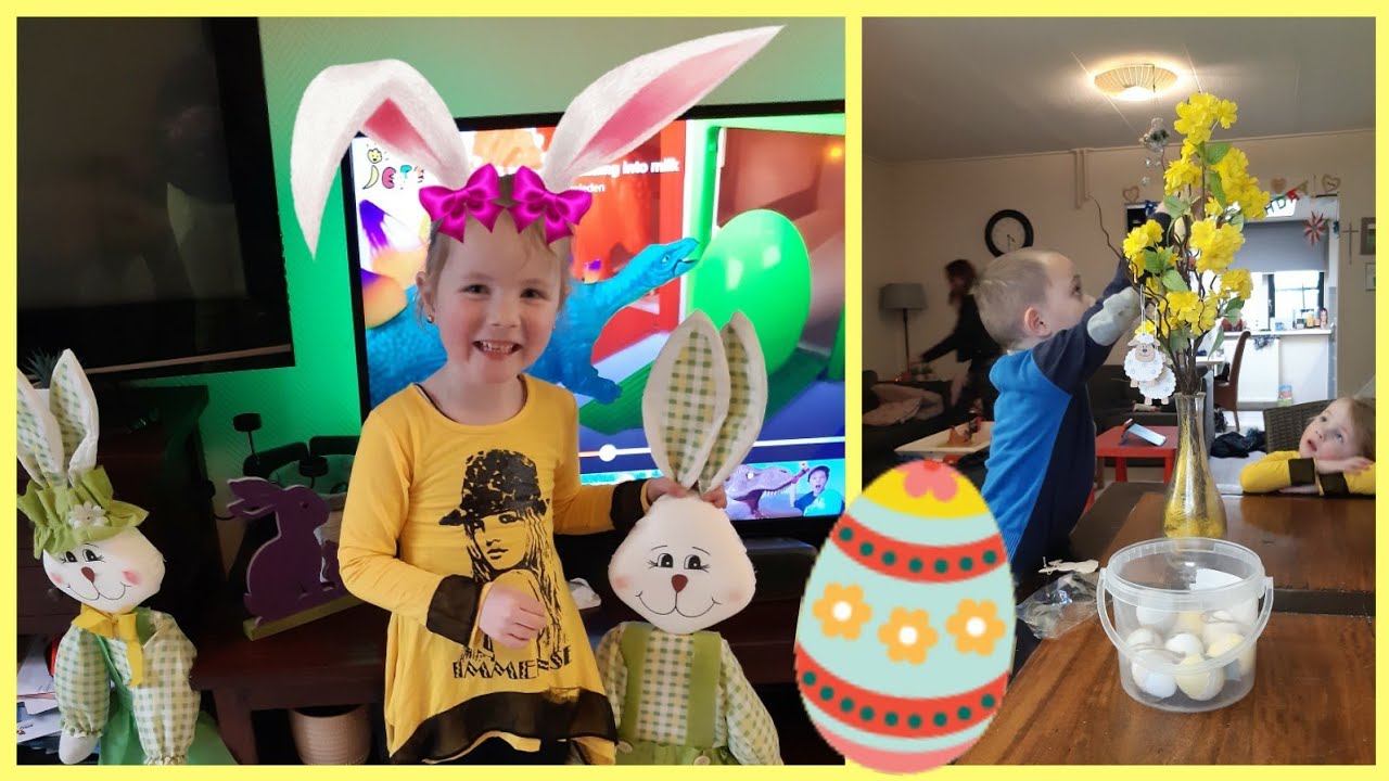 ZE MOGEN DE PAASTAKKEN VERSIEREN | PAASVERSIERING | DE FAMILIE SNIJDERS #FAMILIEVLOGGERS #66