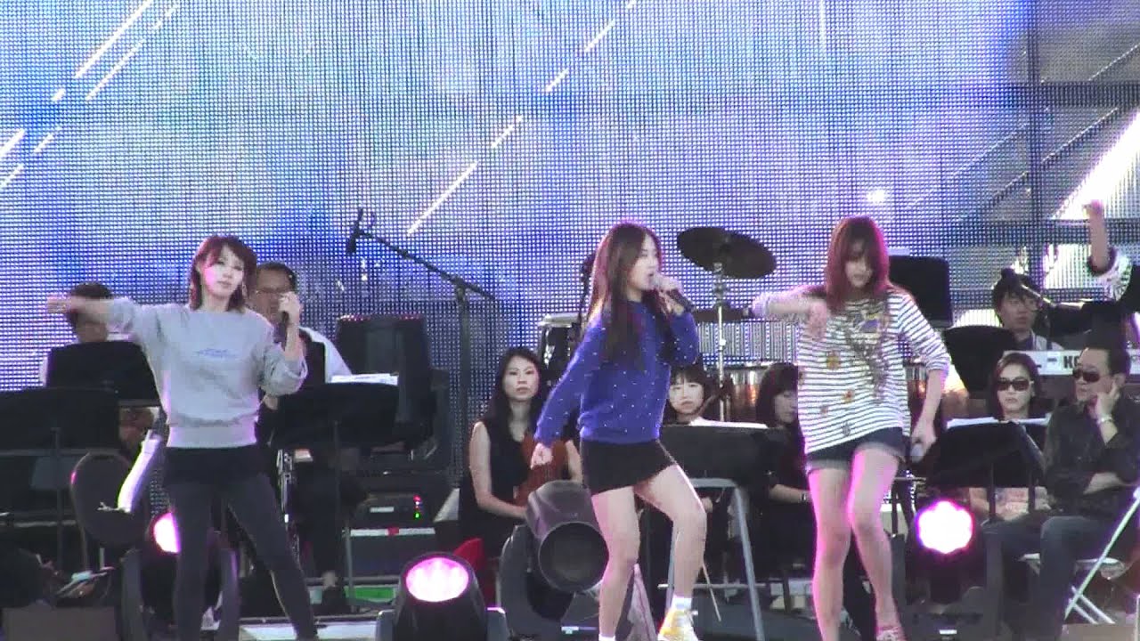 [111009] KBS Concert - 4minute - Mirror Soundcheck Overpeck - NY Korea Festival 거울아거울아