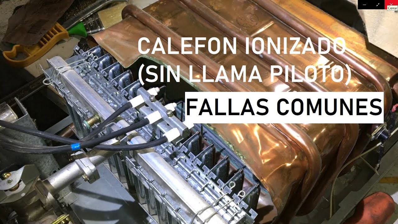 Fallas comunes calefón ionizado sin llama piloto rheem saiar