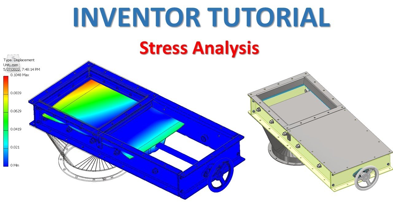 Inventor Tutorial #266 | Plate Stress Static Analysis - Displacement Simulation