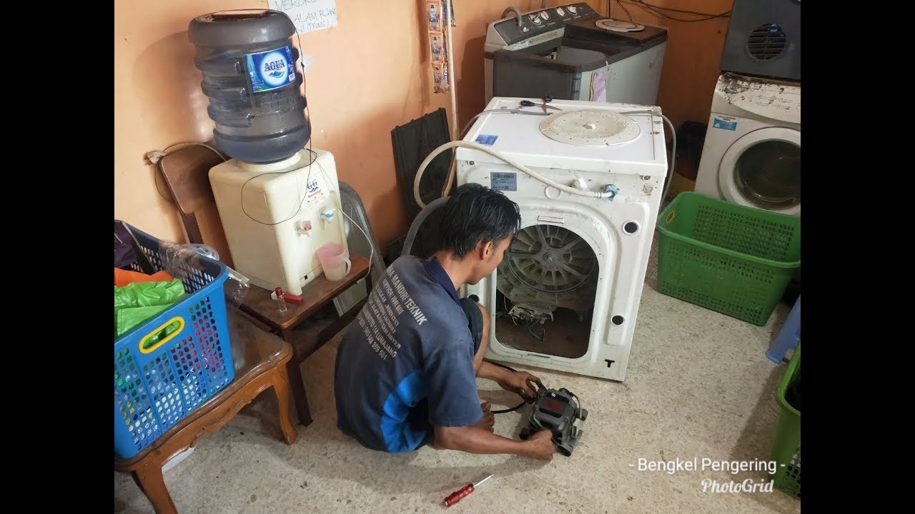 Mesin cuci front loading Samsung tidak mau berputar