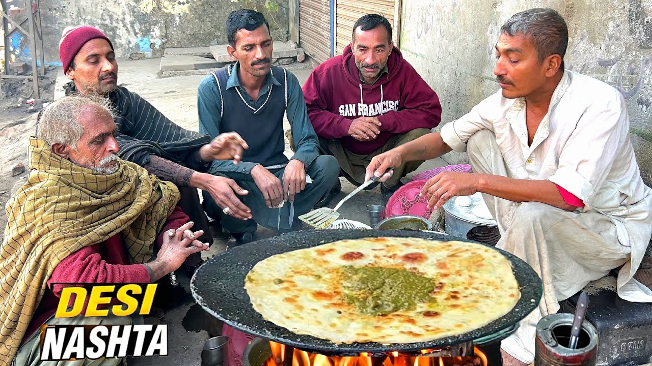 ROAD SIDE OLDEST MINI DHABA BREAKFAST 😍 PAKISTANI VIRAL STREET FOOD VIDEO COLLECTION - STREET FOOD