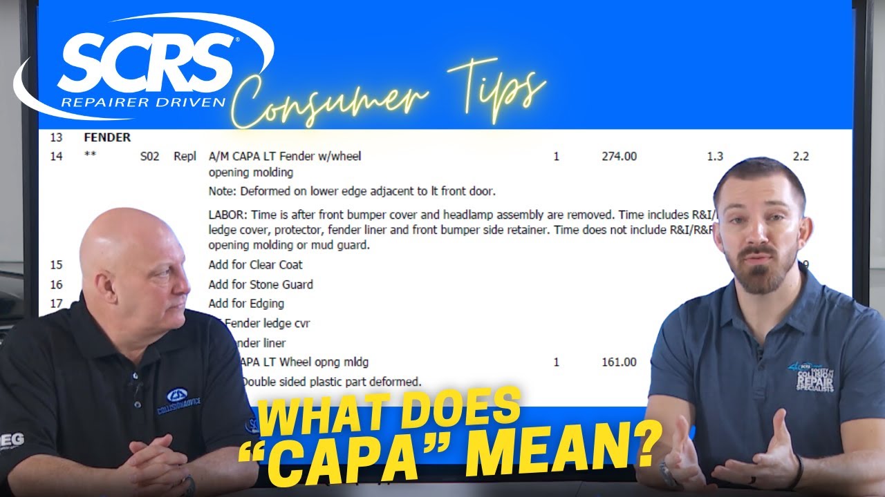 Consumer Tip: What is a “CAPA” part?