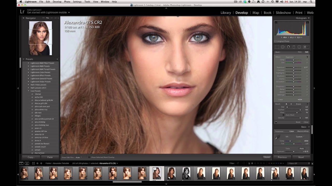 How to retouch beauty photography in LightRoom