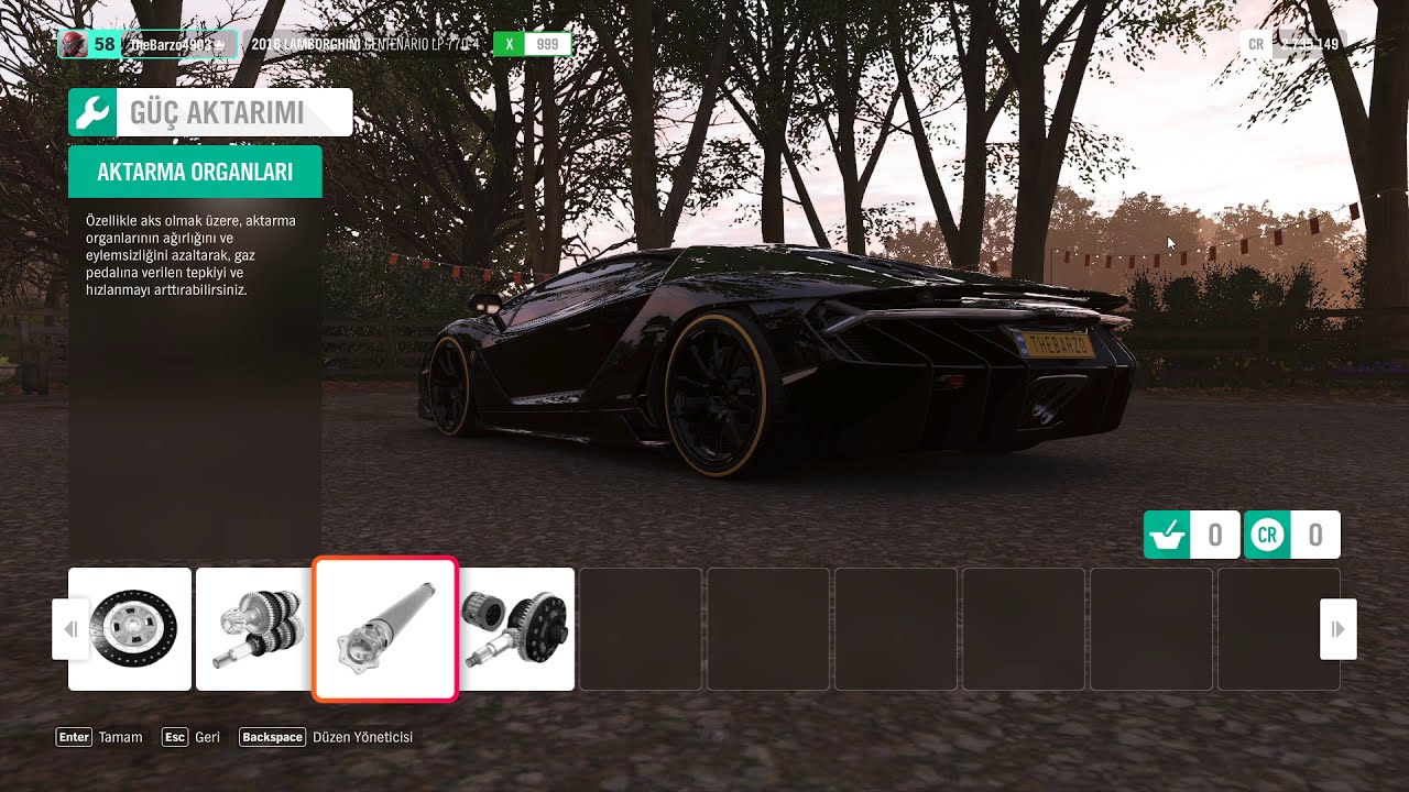 1556 BEYGİR LAMBORGHINI CENTENARIO LP 770-4 - ARAÇ YÜKSELTME, İNCE AYAR,HIZ TESTİ - FORZA HORİZON 4