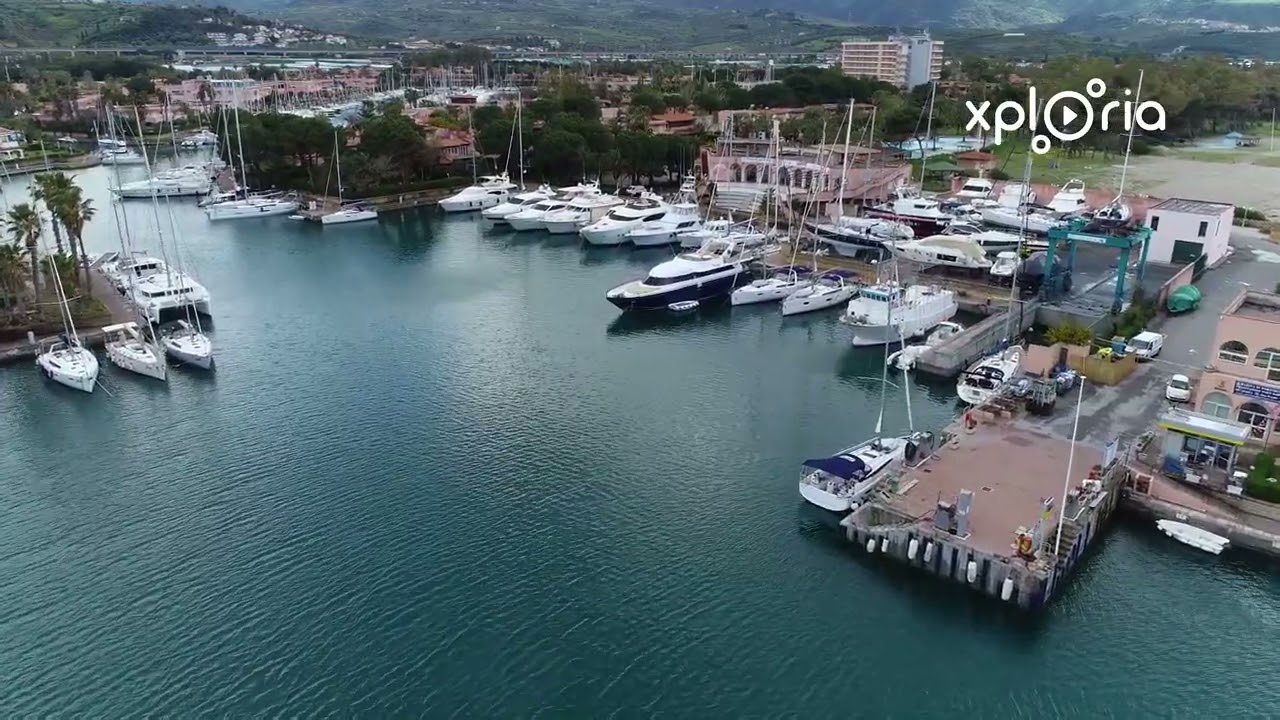 Tonnarella, Portorosa Marina Yachting, Tonnarella, Sicily, Italy 2018.04 aerial video