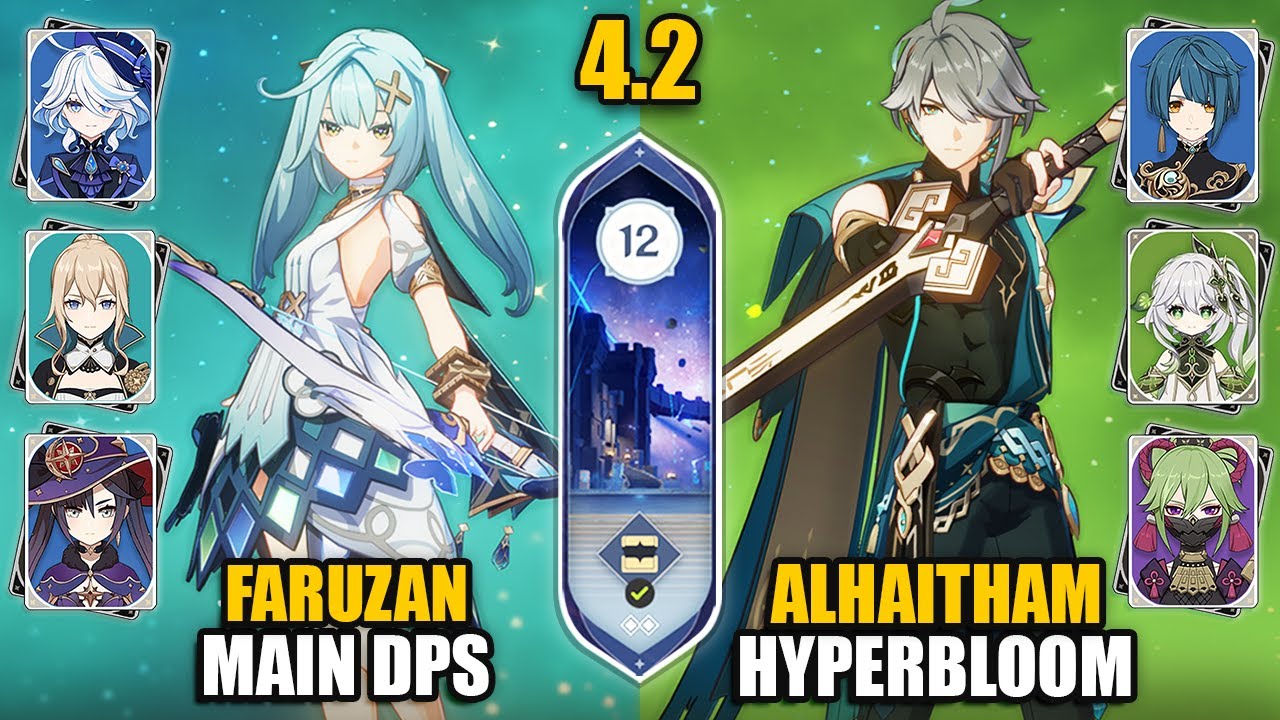 Faruzan DPS ft Furina & C0 Alhaitham Hyperbloom Team | Spiral Abyss 4.2 Floor 12 | Genshin Impact
